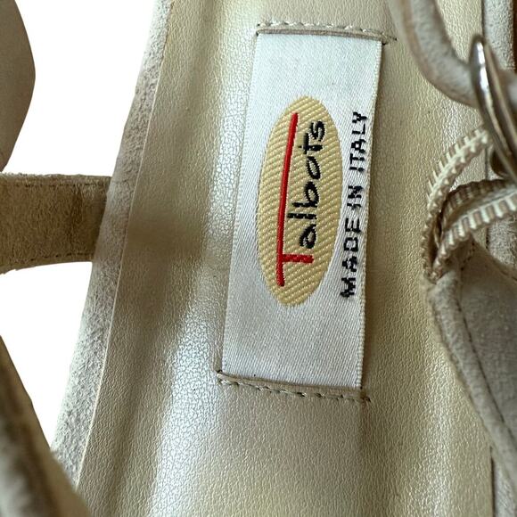 Talbots Beaded Flat Shoe Cream White Size 10M Wedding Mature Mother Bride Formal - Picture 2 of 10